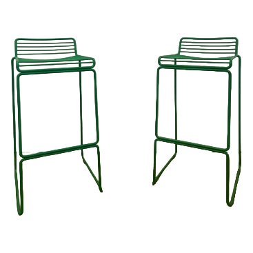 Vintage Stools in Metal, Set of 2 For Sale