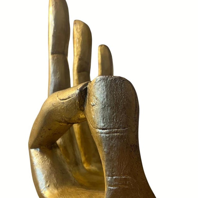 Italian Golden Wood Hand Chair in the style of Pedro Friedeberg, 1970s For Sale - Image 6 of 7