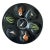 Extremely Rare Set of 8 Henriot Quimper Black Faïence Oyster Plates, Hand-Painted Shell Motif, France c.1950s For Sale - Image 12 of 13