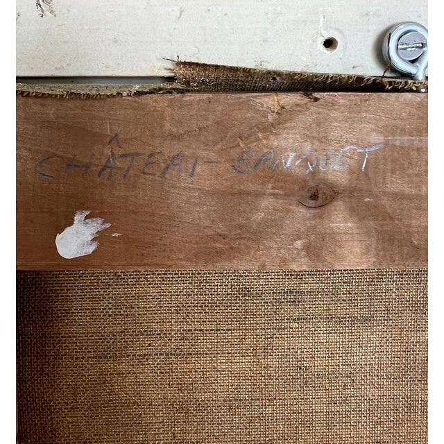 Sergio Cecchi, Château Banquet à Genève, 1954, Oil on Canvas, Framed For Sale - Image 13 of 14