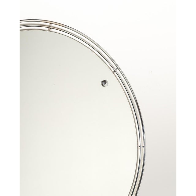 Chromed Metal Wall Mirror, 1960s For Sale - Image 4 of 6