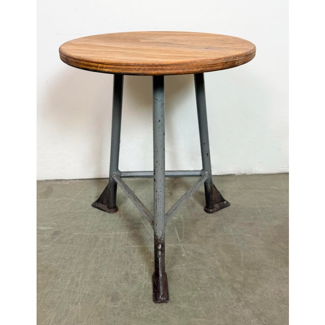 1960s Industrial Grey Workshop Stool, 1960s For Sale - Image 5 of 13