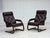 Brown Scandinavian Lounge Chair in Brown Leather and Bentwood, 1970s For Sale - Image 8 of 18