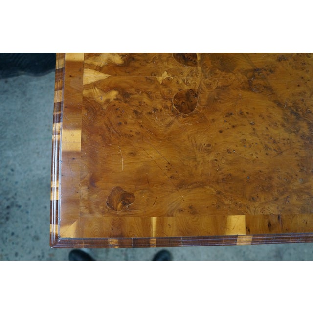 2 Antique English George II Style Oyster Burl Yew Bachelors Chest Dressers Pair For Sale - Image 14 of 18