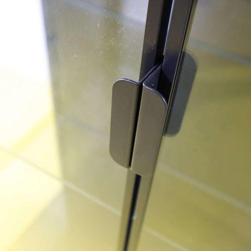 IKEA Rudsta Anthracite Metal and Glass Display Cabinet