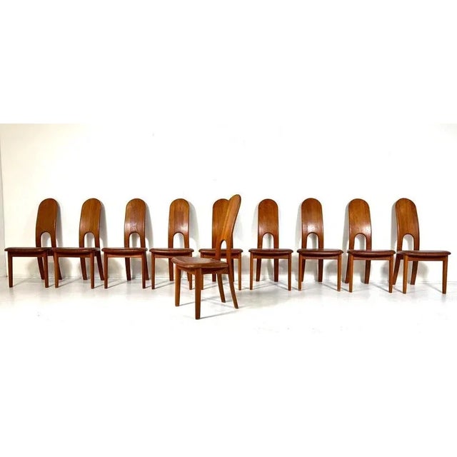 Mid-Century Modern Scandinavian Chairs, Set of 10 For Sale - Image 3 of 8
