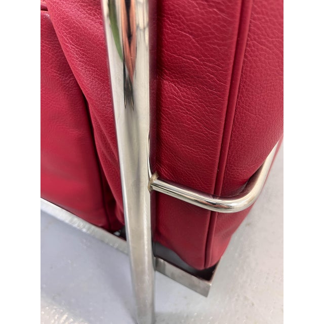 Mid-Century Modern Leather LC3 Chair by Le Corbusier for Cassina For Sale - Image 3 of 8