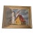 Mid-20th Century Windmill & Cottage Landscape Oil Painting on Canvas - Framed & Signed For Sale