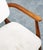 Wood Mid Century Modern Armchairs Dining Chairs Walnut Wood 2 Two White American Pair For Sale - Image 7 of 12