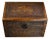 Hand-Carved Wooden Treasure Box With Brass Hardware & Dragon Motif For Sale