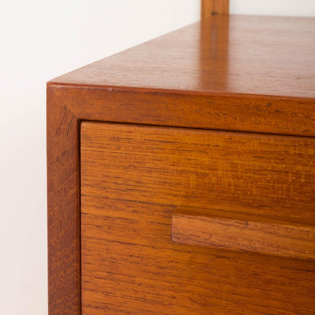 Wood Vintage Teak Wall Unit with Dresser by Kai Kristiansen for FM Mobler, 1960s For Sale - Image 7 of 14