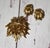 Mid-Century Modern Vintage Crown Trifari Gold Tone Textured and Shiny Mod Atomic Pin Brooch & Earrings For Sale - Image 3 of 18