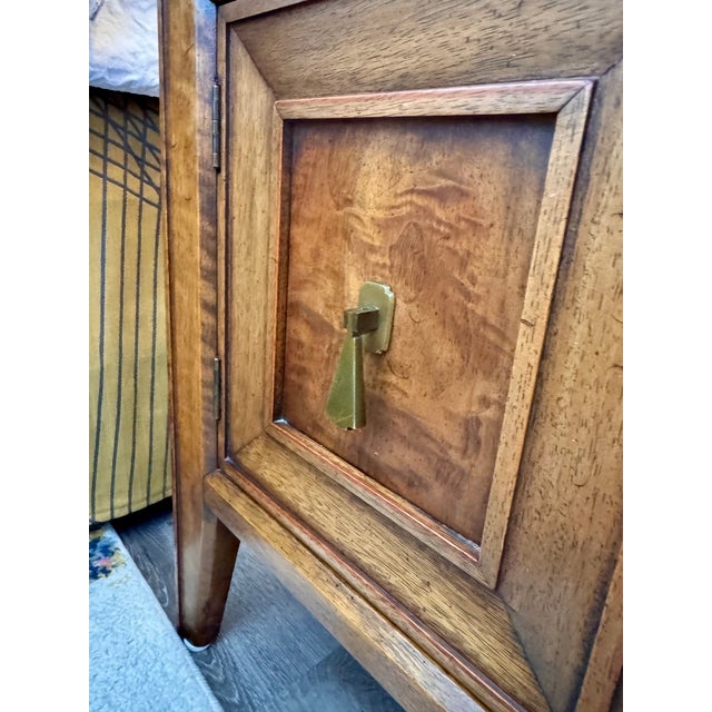 Mid-Century Modern Mid 20th Century Fancher Furniture Co. Walnut Nightstands (Pair) ,Salamanca Ny, Attributed For Sale - Image 3 of 7