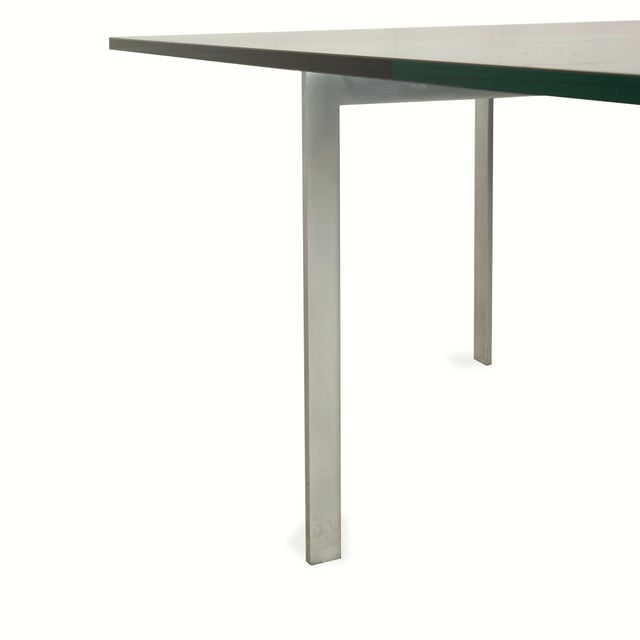 Ludwig Mies van der Rohe Barcelona Glass Coffee Table in Chrome by Ludwig Mies Van Der Rohe for Knoll Inc. / Knoll International For Sale - Image 4 of 10