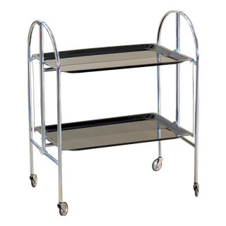 Folding Serving Trolley, Czechoslovakia, 1970s For Sale