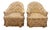 American Vintage Mid Century Style Tufted Printed Upholstered Barrel Back Chairs - Pair For Sale - Image 3 of 12