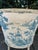 Blue 19th Century French Bergere Chair in Blue and White English Toile For Sale - Image 8 of 10