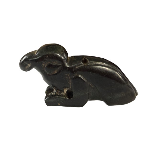 This exceptional HongShan style Culture artifact showcases masterful black jade carving from one of China's most revered...