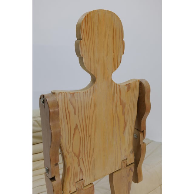 Mid-Century Modern Wooden Articulating Folk Art Mannequin For Sale - Image 9 of 16