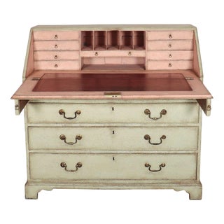 English Painted Bureau, 18th Century For Sale