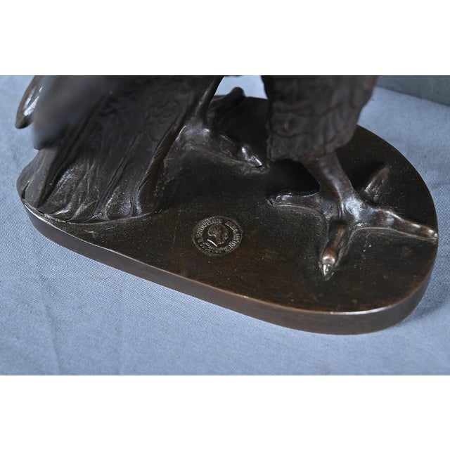After T. Gechter, The Watchful Eagle, Late 19th Century, Bronze For Sale - Image 11 of 15