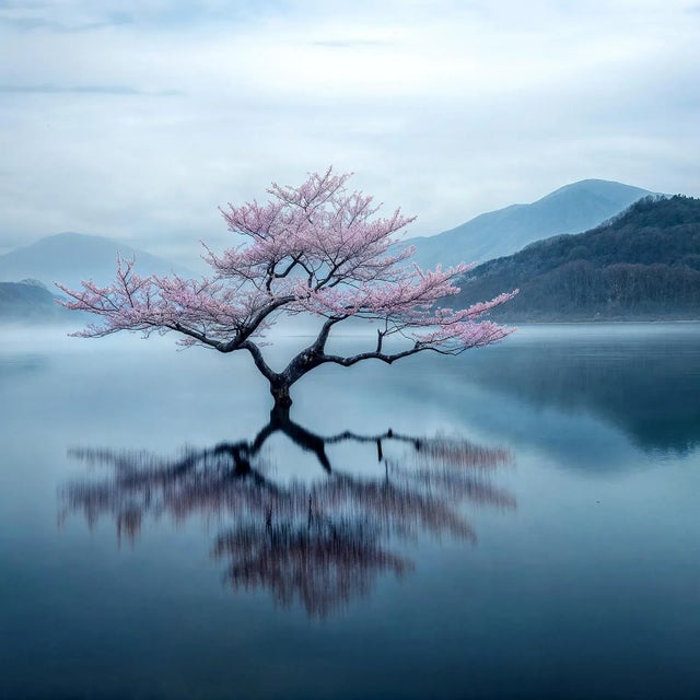 Cherry Blossom 3, Original Landscape Photograph by Michael Filonow For Sale