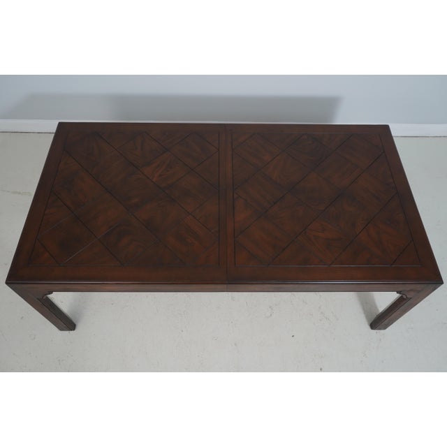 Traditional Baker Oak Dining Table With Two Leaves For Sale - Image 3 of 16