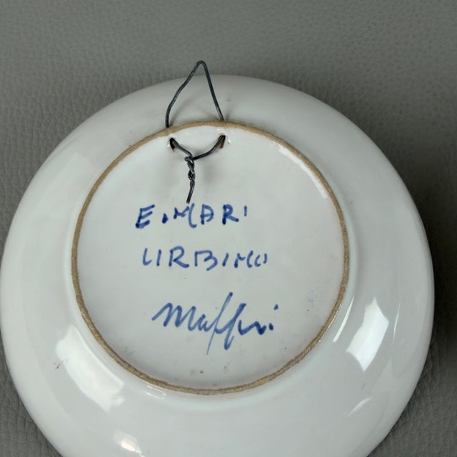 Blue Vintage Ceramic Bowls from E. Mari Urbino, Set of 3 For Sale - Image 8 of 11