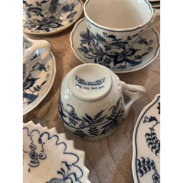 Ceramic Vintage Blue Danube Onion Dinnerware Set- 53 Pieces For Sale - Image 7 of 12