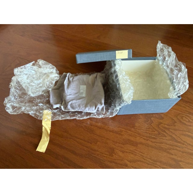New in Box Steuben Clear Crystal Mid-Century Ashtray Designed by George Thompson Vtg. For Sale - Image 4 of 13