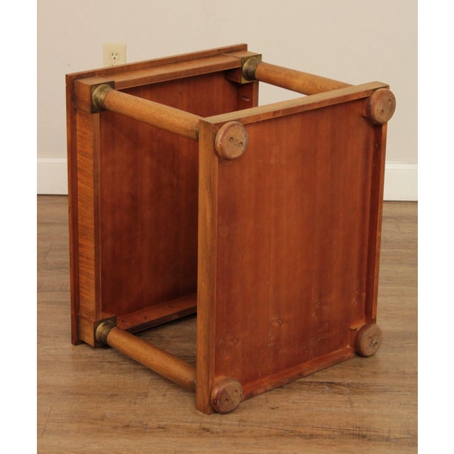1960s Empire Style Two-Tier Walnut Side Table For Sale - Image 12 of 13