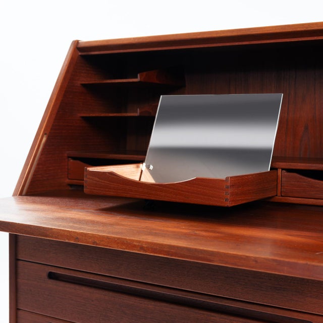 A secretary in teak, named Model 63, designed by Kai Kristiansen for Tørring Møbelfabrik. Produced in Denmark in the...