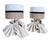 Etoffe Lamps in Clay by Raynal-Garcin Rémie, 1970s, Set of 2 For Sale