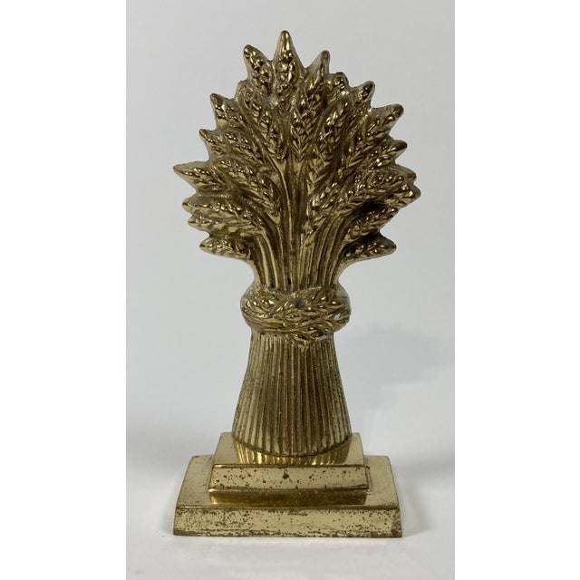 Vintage Brass Sheaf of Wheat Doorstop or Bookend Chairish