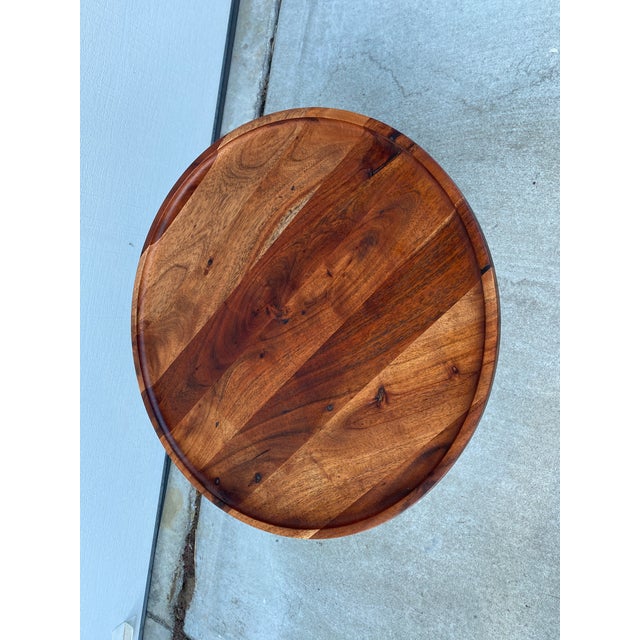 Wood Blu Dot Turn Tall Side Table For Sale - Image 7 of 10