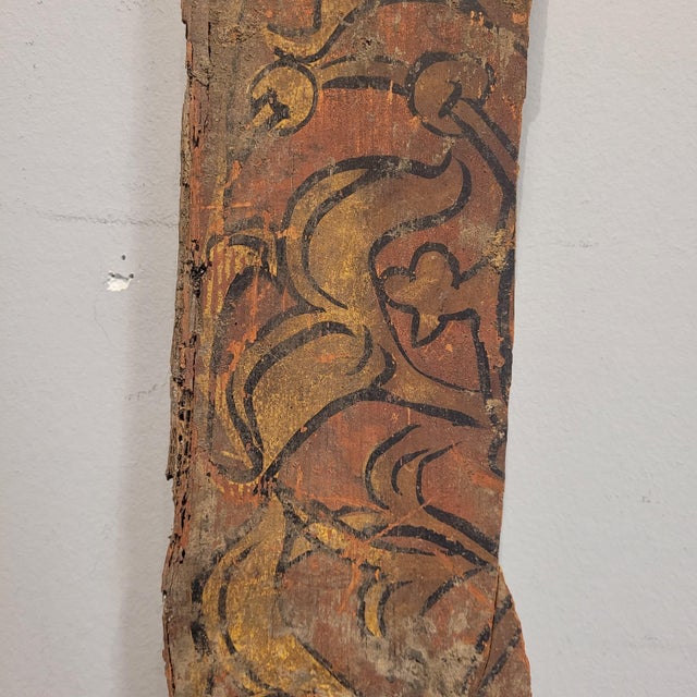 Fragments of Coffered Ceiling or Wainscoting in Polychrome Wood, Gothic-Mudejar, Spain, 18th Century, Set of 3 For Sale - Image 11 of 18