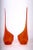 Large American Mid-Century Modern pair of Viking glass company translucent taperglow art glass candlesticks in deep...