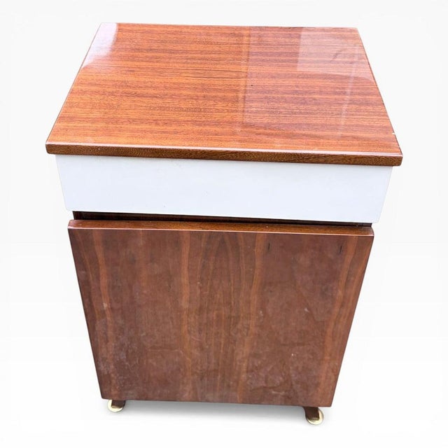 Mid-Century 2-Tone Bedside Cabinet from Meredew, 1950s For Sale - Image 4 of 7