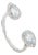 Two Pear Shaped Blue Topaz Halo Diamond Open Ring Size 6.5 For Sale
