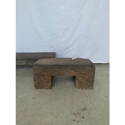 Small Stool in Organic Teak For Sale - Image 18 of 18