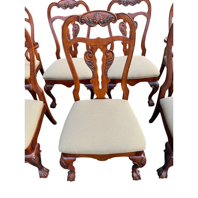 Late 20th Century Attributed to Hickory White Hampton Collection Dining Chairs - Set of 8 For Sale - Image 10 of 18