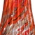Orange Murano Fratelli Toso Vintage Bright Orange Copper Aventurine Flecks Italian Art Glass Flared Rim Flower Vase For Sale - Image 8 of 10