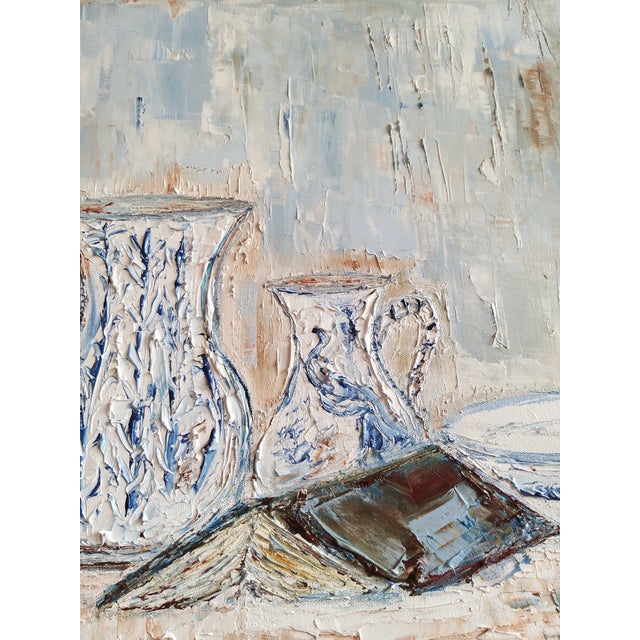 "La Mer" Contemporary Original Expressionist Interior Scene Painting For Sale - Image 4 of 9