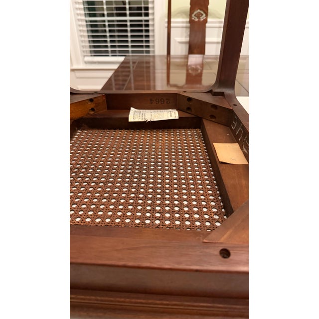 Wood 1980s Attributed Henredon Dining Room Table and Chairs For Sale - Image 7 of 12