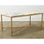 A vintage, midcentury French brass and marble coffee/cocktail table in the style of legendary firm Maison Jansen....