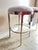 Baker Furniture Minimalist Counter Stool, Polished Nickel Base, Swivel Seat in White Suede - Pair For Sale - Image 10 of 18