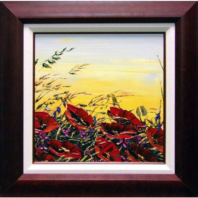 2010s Maya Eventov Papaveri I Original Acrylic Painting on Canvas H.Signed Floral Art For Sale - Image 5 of 5