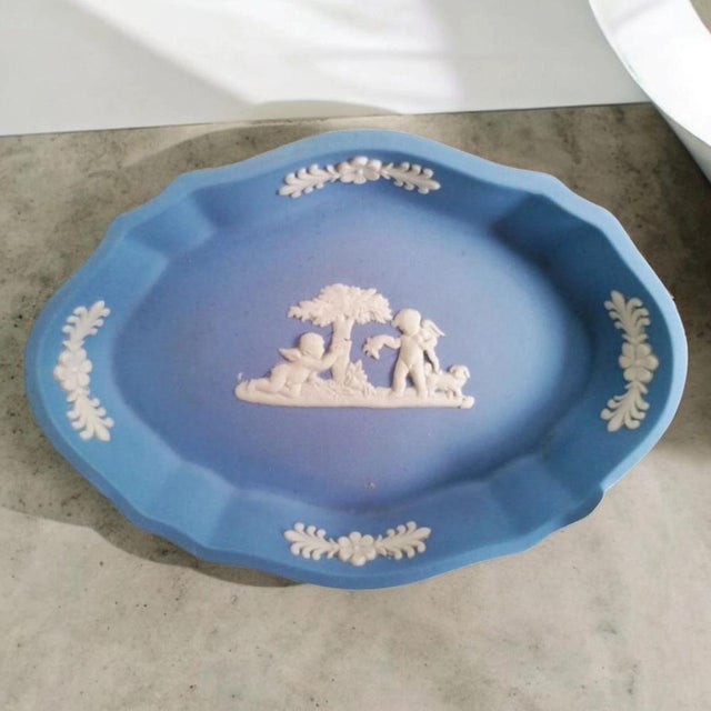 Three Piece Set in Blue and Pink Jasperware from Wedgwood, Set of 3 For Sale - Image 10 of 16