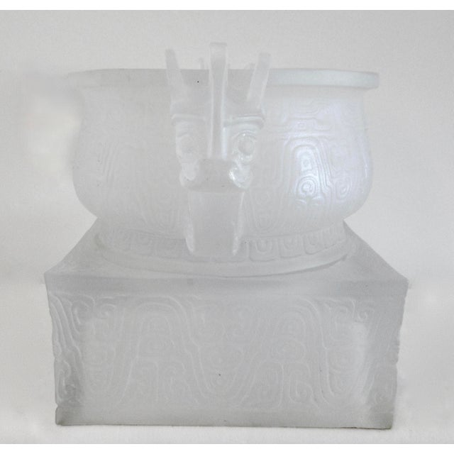 A VERY "RARE," and MONUMENTAL lLrge, Lalique, C.19120'-30's, quite heavy piece by Rene Lalique, ALL HAND-CARVED, is this...