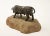 Metal Mid 20th Century Bronze Bull on Stone Base For Sale - Image 7 of 11